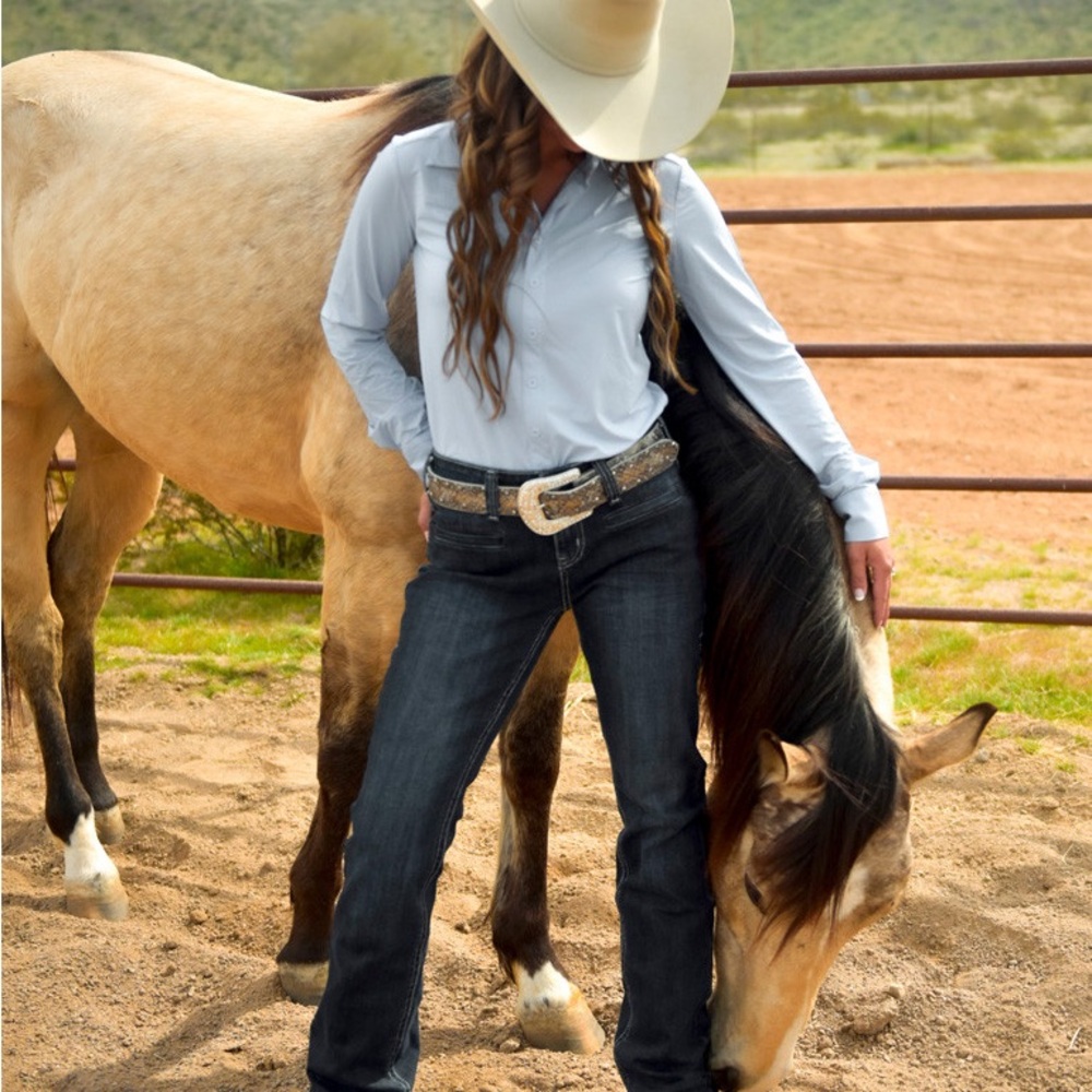Cowgirl Tuff Dark Blue Boot Cut Jeans